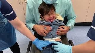 Baby Boy 4 Vaccine Shots in one
