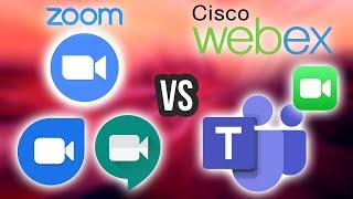 2021 Video Conferencing Review. Zoom vs Microsoft Teams vs WebEx vs Google Meet
