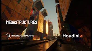 Megacity in UE5 using Houdini #ue5