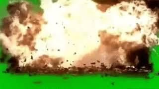 Bomb Ground Explosion Green screen effect