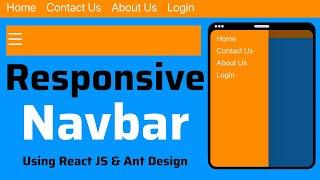 Responsive NavBar | How to Create Responsive NavBar Using ReactJS and Ant Design | Menu Tutorial