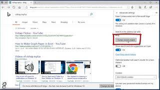 How to change my search engine from bing to google in microsoft edge