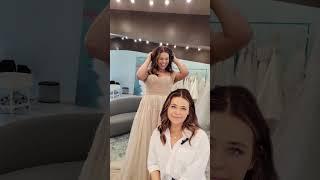 Saying "No" to the dress with our real bride Sarah A wedding dress vlog...#shorts #vlog