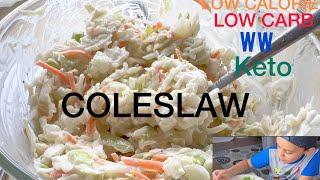 Coleslaw Recipe! I put my son on the spot to taste it. He hates cabbage  WW, Low Carb, & KETO