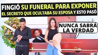 Fingió su funeral para exponer el secreto que ocultaba su esposa y esto pasó.