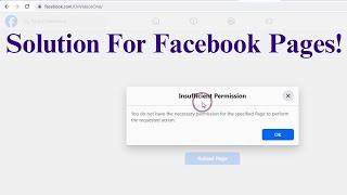 Insufficient Permission You Do Not Have The Necessary Permission Facebook Error Message