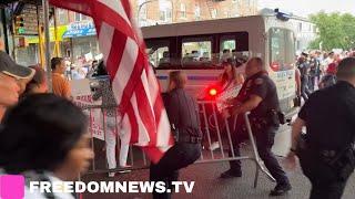 Arrests and Clashes at "No More Shelters!" Protest in Bensonhurst Brooklyn