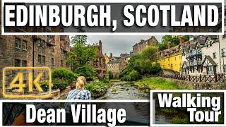 4K City Walks:  Edinburgh, Scotland Botanical Gardens and Dean Village - Walking Treadmill Video