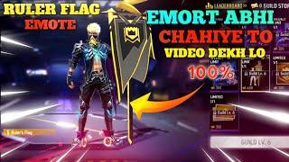 How To Get Ruler Flag Emote In Free Fire Max Glitch | Free Fire Jhande Wala Emote