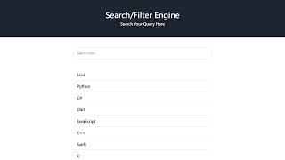 How To Create Live Search/Filter Using JavaScript