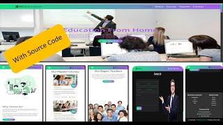 Complete Responsive Online Education Website Design Using [ HTML CSS JS JQUERY ] Step By Step