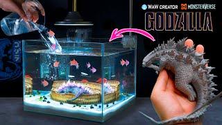 How To Make Diorama Godzilla Sleeping in The Colosseum With Polymer Clay Sculpting