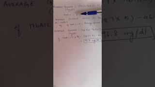 Average glucose from HbA1c,Average blood sugar calculation,NGSP formula