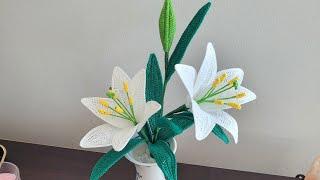 Crochet Lily flowers    Video #1