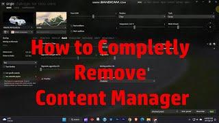 how to delete content manager assetto corsa | fully delete content manager