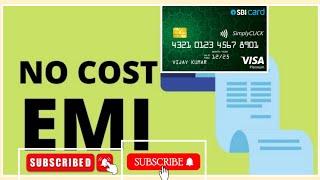 No Cost EMI briefly explained on SBI Simply Credit Card purchases
