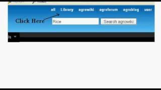 How to search content in agropedia