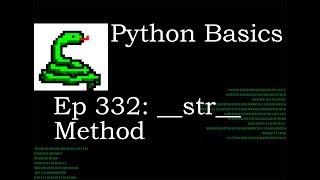 Python Basics __str__ Method