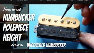 How to set Humbucker Polepiece Height - Uncovered Humbucker