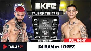 Great Fight + KO at BKFC 57! Duran vs Lopez