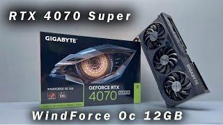 GeForce RTX 4070 SUPER WINDFORCE OC 12G Unbox install Gameplay