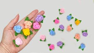 Easy and simple  How to crochet small roses in just 10 minutes // Amigurumi flowers