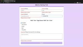 Test a Website Feedback Form #1   Overview