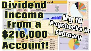 How Much My Dividend Portfolio Paid Me in February! ($216,000 Account)