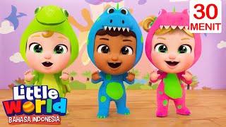 Menari Dinosaurus, Roar! | Little World Bahasa Indonesia | Kartun dan Lagu Anak