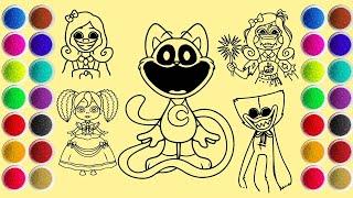 SAND PAINTING Poppy Playtime Chapter 3 - All Characters: Poppy, Miss Delight, CatNap and More