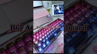 Like obsidian with colorful light - Firstblood B67 Transparent Black Acrylic #keyboard #ajazz #asmr