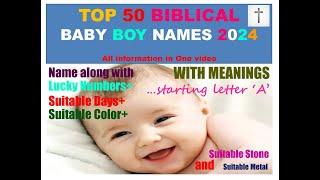 Christian Trending Baby Boy Names 2024 || Biblical baby boy names || Unique Christian boy names 2024