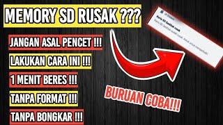 Cara Mengatasi Memory Card / Kartu Sd Rusak Atau Tidak Terbaca Tanpa Format Tanpa Di Bongkar Terbaru