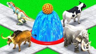 ANIMAL RACE Elephant,ox, Zebra, Tiger, Camel, T-rex, Horse, COW Planet Zoo Race Animal Running Race