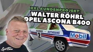 XXL Kundenprojekt: Lackierung einer  Rallyelegende! Opel Ascona B400 Walter Röhrl