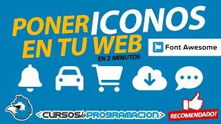 Como Poner Iconos Personalizados en tu Página Web con FontAwesome  en 2 minutos