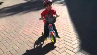 Theo on his bike!