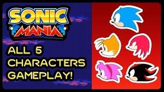 Sonic Mania Fan Game - All 5 Characters Gameplay! (1080p/60fps)