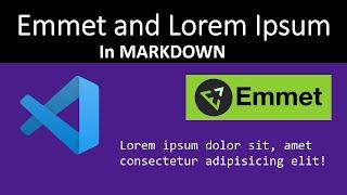 Using Emmet and Lorem Ipsum in Markdown files with Visual Studio Code | Tutorial | Front End Dev