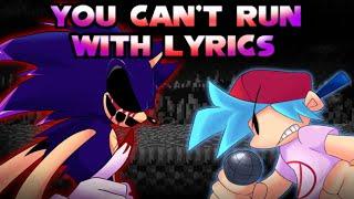 You Can't Run WITH LYRICS (ft. @DR-CYBER) - Sonic.EXE Cover