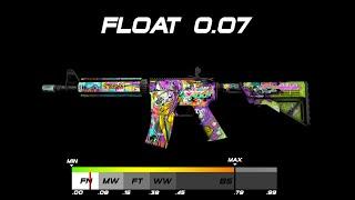 CSGO M4A4 | In Living Color - Skin wear/float