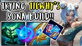 Trying GM Tiewhy's Sona Build!! | Diamond Support | Patch 14.23