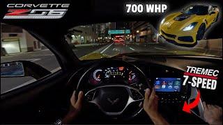 Late Night Corvette C7 Z06 POV Drive [4K] | INSANE 800 HP C7 Z06 ACCELERATIONS & DOWNSHIFTS!