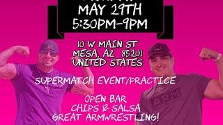 Steve West VS Jesse Hallock pre- match warnings #ArmWrestling