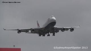 British Airways 747-400 G-CIVD - Landing at LAX from London-Heathrow LHR / EGLL