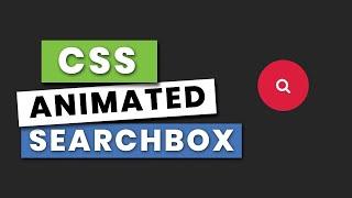 Pure CSS Animated Search box | No Javascript No Jquery