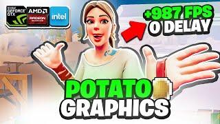 Finally Got Potato Graphics on Intel & AMD in Fortnite Chapter 2 Remix!  (Max FPS & 0 Delay)