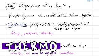 Thermodynamics - 1-4 Properties of a System