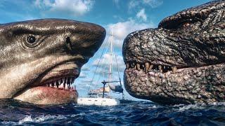 Megalodon Eats Titan Submersible Godzilla Enters Scene