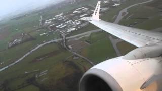 LIGHTNING STRIKE!! Ryanair B737-800 stormy take off Glasgow International